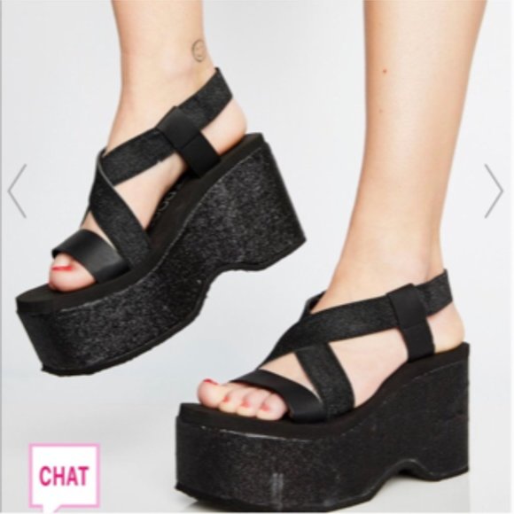 rocket dog black platform sandals